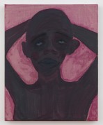 February James, &quot;Manchild&quot;, 2020, oil, oil pastel, watercolor and acrylic on linen, 20 inches by 16 inches (51 centimeters by 41 centimeters). Painting by the artist February James.