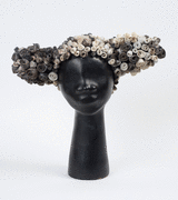 Simone Leigh &quot;Pearl&quot;, 2015 Terra cotta, wood &amp; salt fired porcelain, india ink and epoxy 17-1/2 x 16 x 8 inches