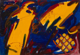 This is an image of a painting made by Malcolm Mooney in 1987 titled: Moulin au Cros D'Utelle.