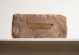 Fred Holland &quot;When...&quot;, 2015 Used brick and engraved brass plate 2-1/2 x 8 x 3-1/2 inches