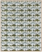 This is an image of a painting by Zachary Armstrong made in 2022 titled: Fish wallpaper large.