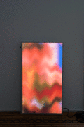 Luca Dellaverson &quot;Independence Day&quot;, 2015 Epoxy, plexi glass, LCD monitor, and pirated digital file 41-1/2 x 24-1/2 x 1-1/2 inches