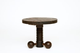 Charles Dudouyt's pedestal table, back straight view