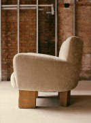Studio Giancarlo Valle's puff chair with legs, full side view