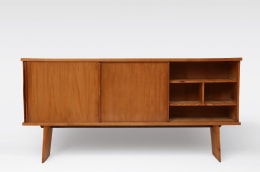Charlotte Perriand &amp; Pierre Jeanneret's Sideboard, Equipement de la Maison, full straight view with right door open