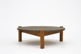 Charlotte Perriand's slate coffee table, full straight view