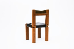 Pierre Chapo's Set of eight &quot;S11E&quot; chairs, single chair back diagonal view