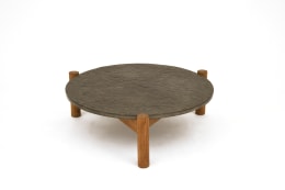 Charlotte Perriand's slate coffee table, full view from above