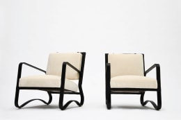 Jacques Adnet pair of armchairs