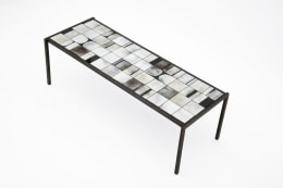 Mado Jolain's ceramic coffee table diagonal view from above