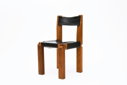 Pierre Chapo's Set of eight &quot;S11E&quot; chairs, single chair diagonal view