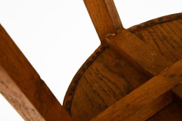 Unknown Artist's set of 4 stools, detailed view of underneath seat