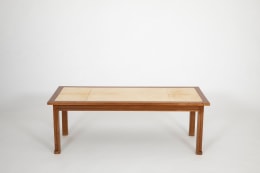 Jacques Adnet's coffee table, full straight view from above