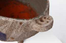 Juliette Derel's large ceramic bowl detailed view of handles and inside