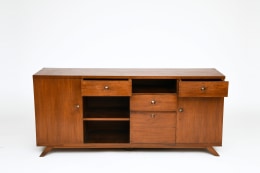 Pierre Jeanneret's sideboard, full straight view from above with some drawers open