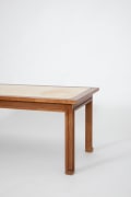 Jacques Adnet's coffee table, cropped view of side of table