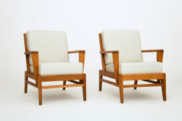 Ren&eacute; Gabriel's pair of armchairs, front diagonal views