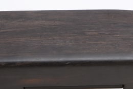 Alexandre Noll's black ebony box, detailed view of signature on bottom