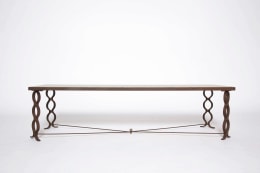 Jean Royère's &quot;Ruban&quot; coffee table, full straight view eye-level