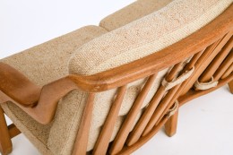 Guillerme et Chambron's sofa, detailed view of back and upholstery