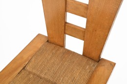 Henry Jacques Le M&ecirc;me's Set of 4 chairs, detailed view of seat and back