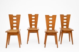 Henry Jacques Le M&ecirc;me's Set of 4 chairs, full straight view of all chairs from slightly above