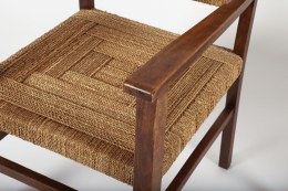 Francis Jourdain (1876 - 1958) Pair of armchairs, 1930 _Close up on singular chair seat
