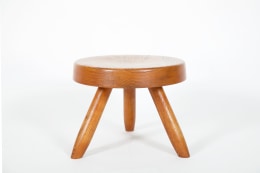 Charlotte Perriand's low stool, full back view closer