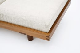 Pierre Chapo's &quot;L09F&quot; daybed detail view of cushion and base