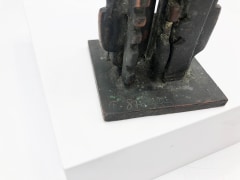 François Stahly's bronze sculpture, detailed view of signature on base