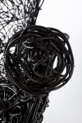 Forrest Myers' Wingback chair, detailed view of aluminum wire on arm