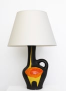 Gilbert Valentin/Les Archanges' ceramic table lamp, full straight view