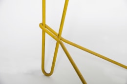 Michel Buffet's yellow floor lamp, detailed image of base