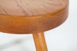 Charlotte Perriand's low stool, detailed view