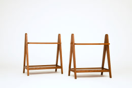 Unknown artist's pair of racks, front diagonal views