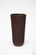 Suzanne Ramie (Madoura) ceramic brown vase straight view