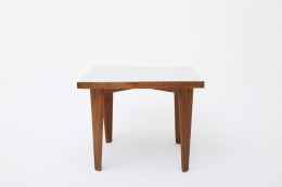Pierre Jeanneret's square table straight front view