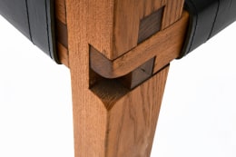 Pierre Chapo's Set of eight &quot;S11E&quot; chairs detail of leg joinery
