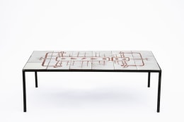 Jean Rivier's ceramic coffee table, full straight view from above