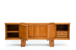 Pierre Chapo's &quot;R16&quot; sideboard with two doors opens on the sides