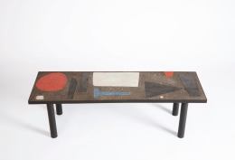 Pierre and Vera Székely's ceramic coffee table, full straight view from top