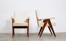 Le Corbusier &amp; Pierre Jeanneret's &quot;Committee&quot; armchairs, front and side views