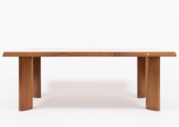 Image of &quot;Table &agrave; gorges&quot; dining table, c. 1950 by Charlotte Perriand - front view