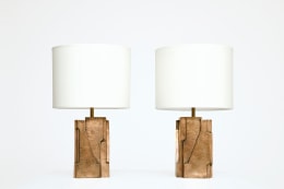 Pierre Sabatier's pair of table lamps, full front views