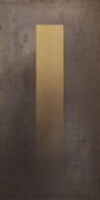 Eric Orr Gold to Lead Strip, 1979 Lead and gold leaf on wood backing, ed. 25
