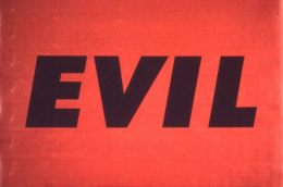 Ed Ruscha Evil, 1973 Silkscreen on wood veneer perfumed with &quot;Cabochard&quot; by Gres, ed. 30