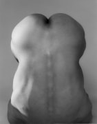 Figure study of man's back.