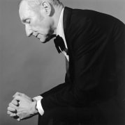 Portrait of William Burroughs in profile.
