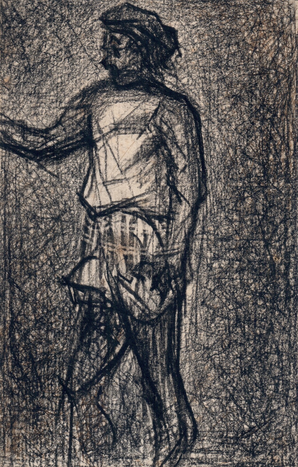 Hands holding a small painting