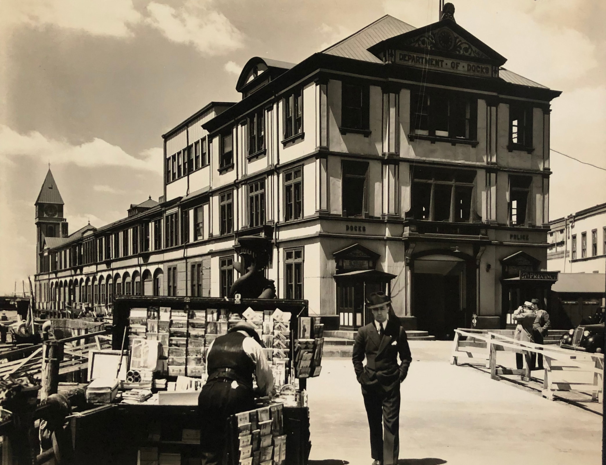 Berenice Abbott (1898-1991), Department of Docks and Police Station, Pier A, North River, Manhattan, May 5, 1936